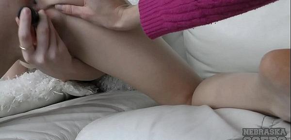  barely18yo fresh face Lil Karla first time video silver dildo tight teen pussy